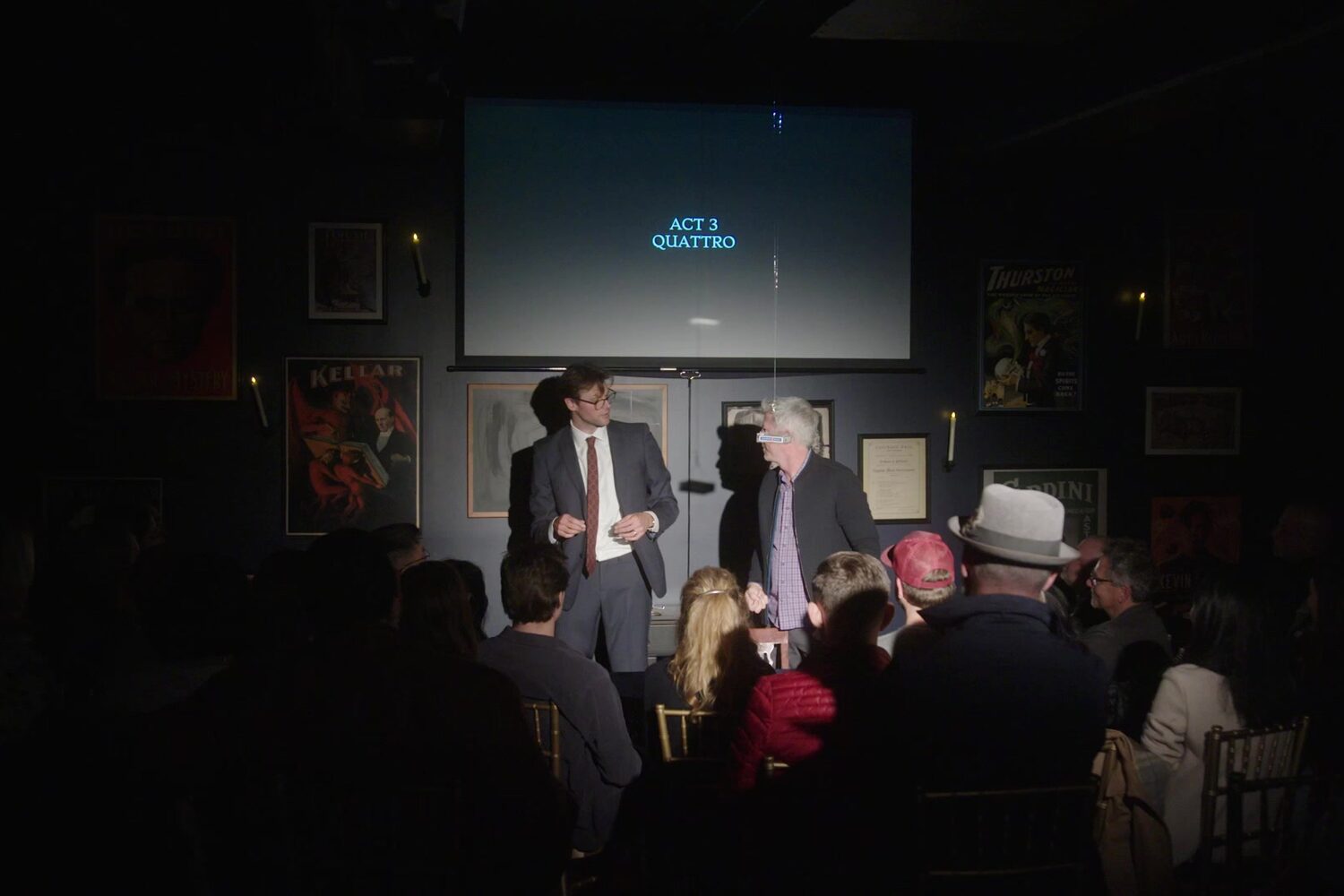 Kevin Blake performing to a full room at Obscenity Bar, Hotel Emblem